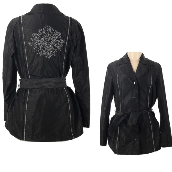 Chico’s Topper Julitta black lightweight windbreaker jacket size - Picture 9 of 10